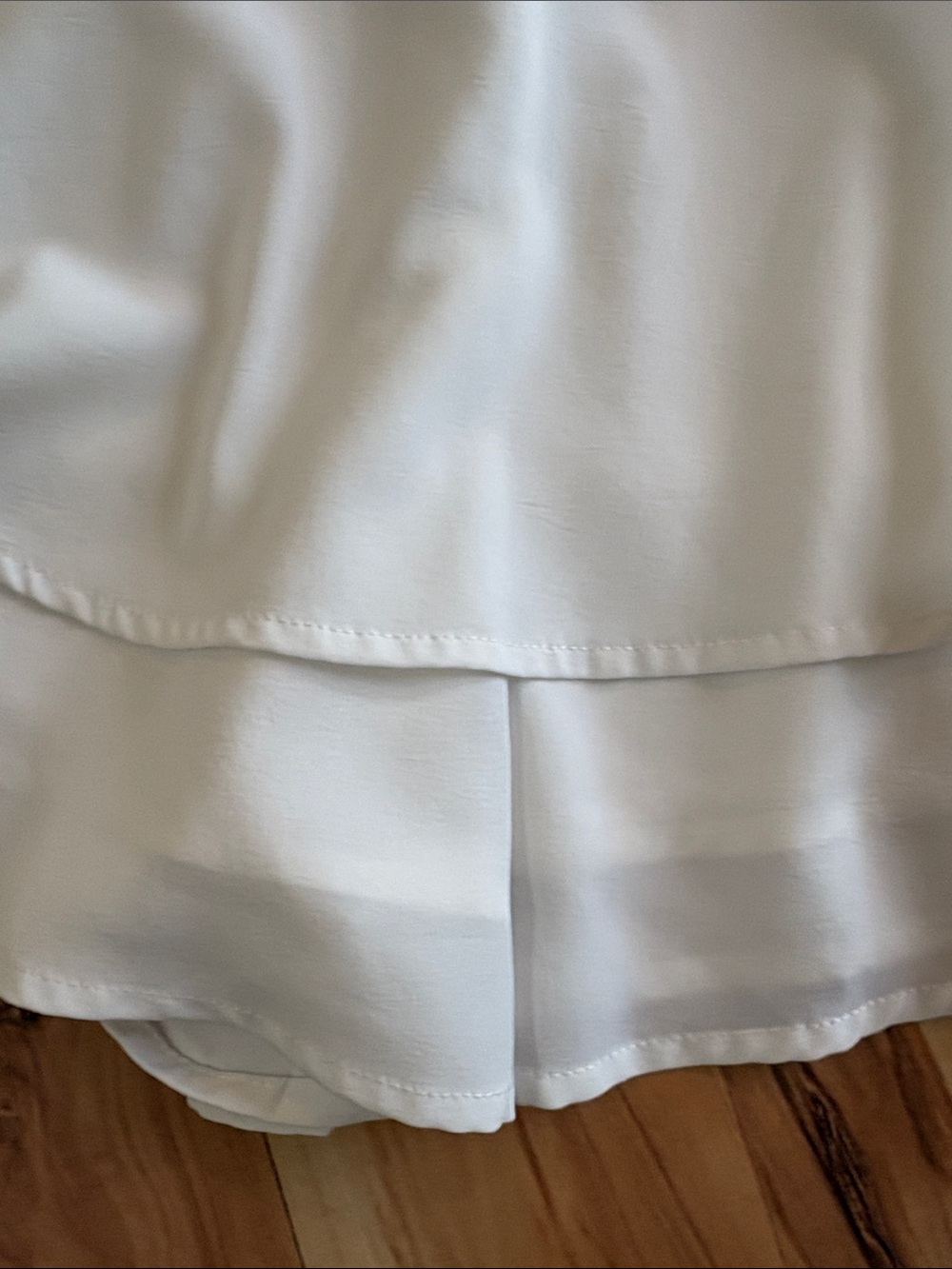 Ivory Ruffle V-Neck Mini Dress - Picture 13 of 16